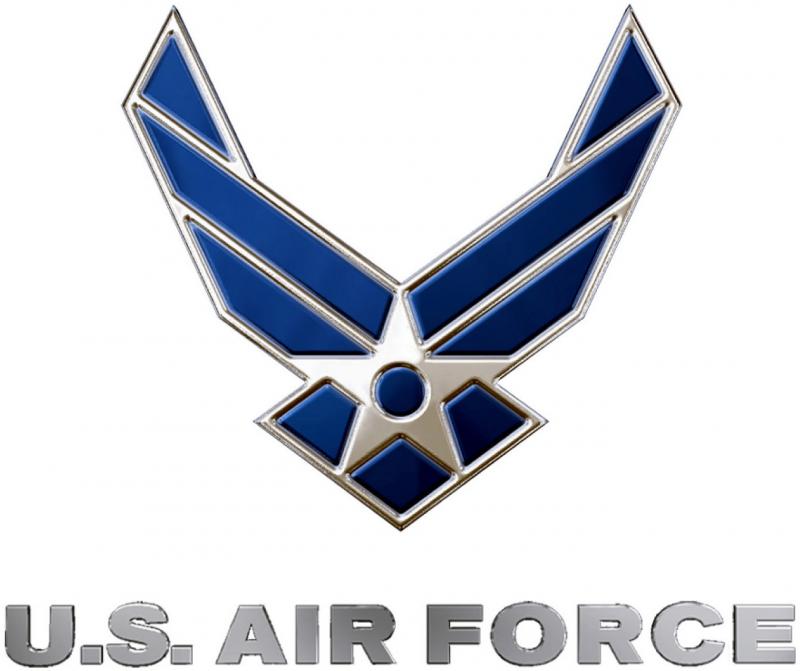 Modern US Air Force logo showing evolved pentagon and wing design