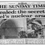The Sunday Times front page revealing Israel's nuclear arsenal based on Vanunu's disclosures