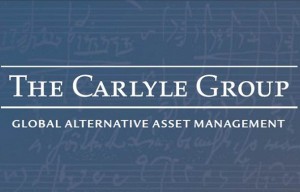 Carlyle Group logo representing the defense and private equity firm linked to RFID tracking technology