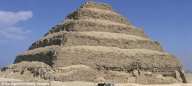Aerial view of the Pyramid of Djoser at Saqqara in Egypt