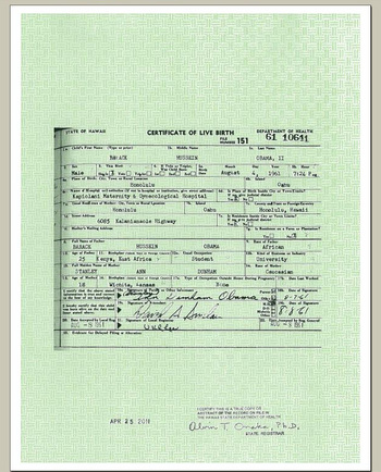 Ex-CIA: ‘Forged document’ released as birth certificate