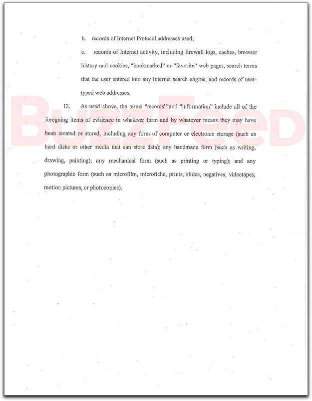 Final page of Barrett Brown FBI search warrant documentation