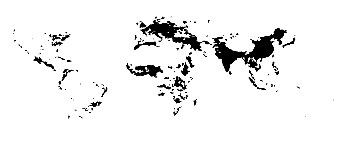 WORLD MAP: Population Density Per Square Km