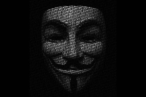 Anonymous hacktivist movement Guy Fawkes mask representing online insurgency and digital activism