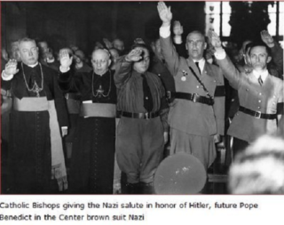 FLASH PHOTO: Catholic Bishops Give NAZI Salute, Notice Pope Benedict at Center