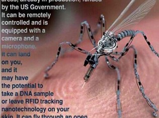 Micro-Drone: Mosquito Cyborg Spy with On-Board RFID NanoTech