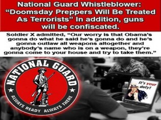 National Guard Whistleblower: “Doomsday Preppers Will Be Treated As Terrorists”