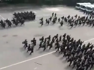 Video: South Korean Riot Police Use Ancient Roman Warfare Tactics to Control Crowds