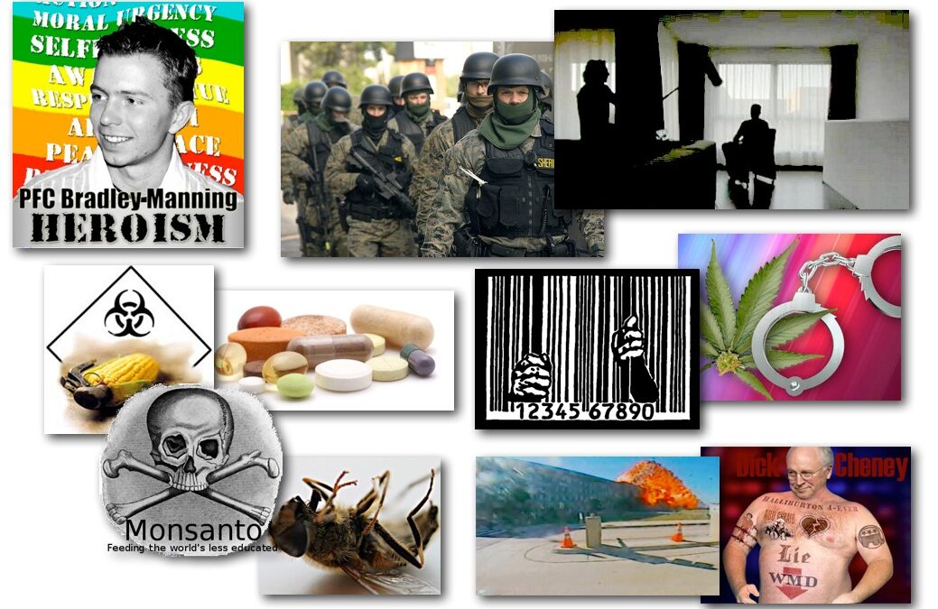 March 12, 2013 – Decrypted Matrix Radio: Brad Manning Audio Leak, Police State Expert Speaks, Prison Industry Profiting, GMO Vitamin Warning, Liar Cheney, Monsanto’s Bees