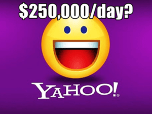 Graphic showing Yahoo logo alongside NSA PRISM surveillance program references