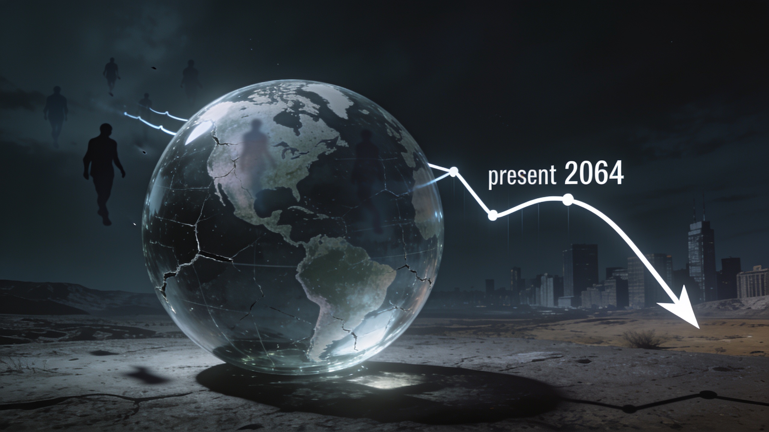 global population decline 2064