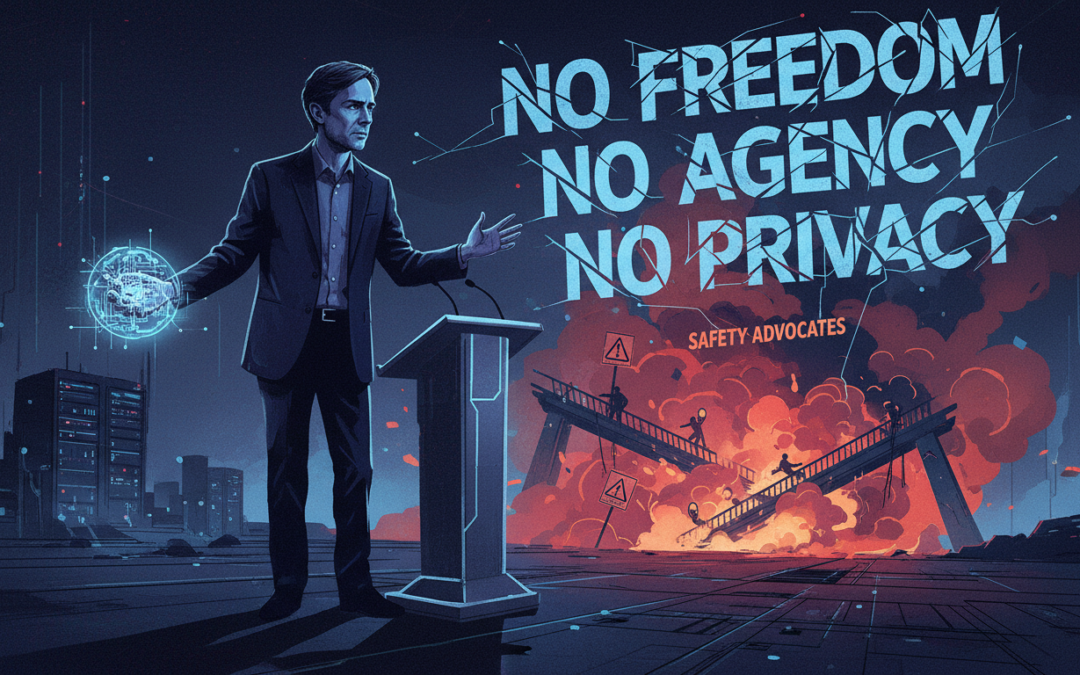 Sam Altman Describes AI Future With ‘No Freedom, No Agency, No Privacy’ — Then Blames Safety Advocates for the Risk